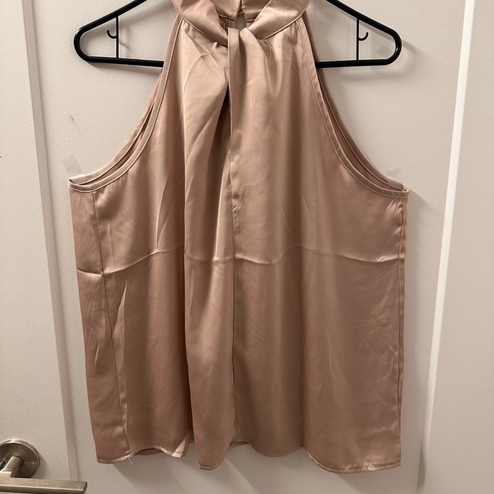 Elegant Women's Tan Halter Top
